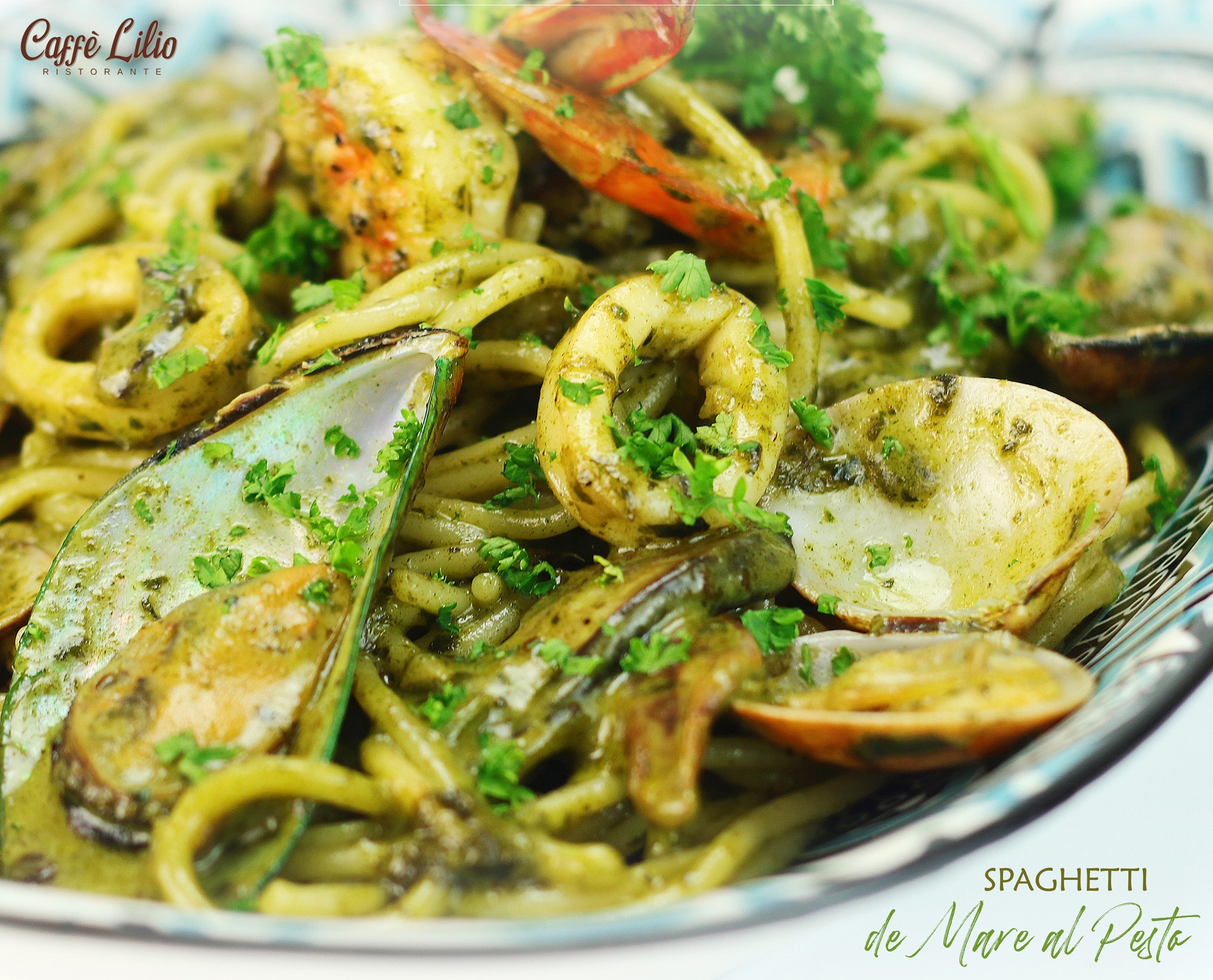 Spaghetti De Mare Al Pesto